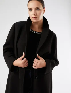 Discount Marina Rinaldi Stretch jersey coat BLACK