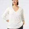 New Marina Rinaldi Stretch jersey T-shirt IVORY