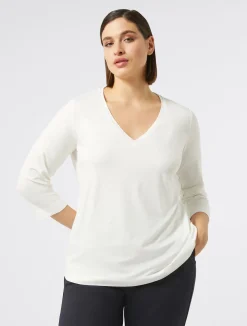 New Marina Rinaldi Stretch jersey T-shirt IVORY