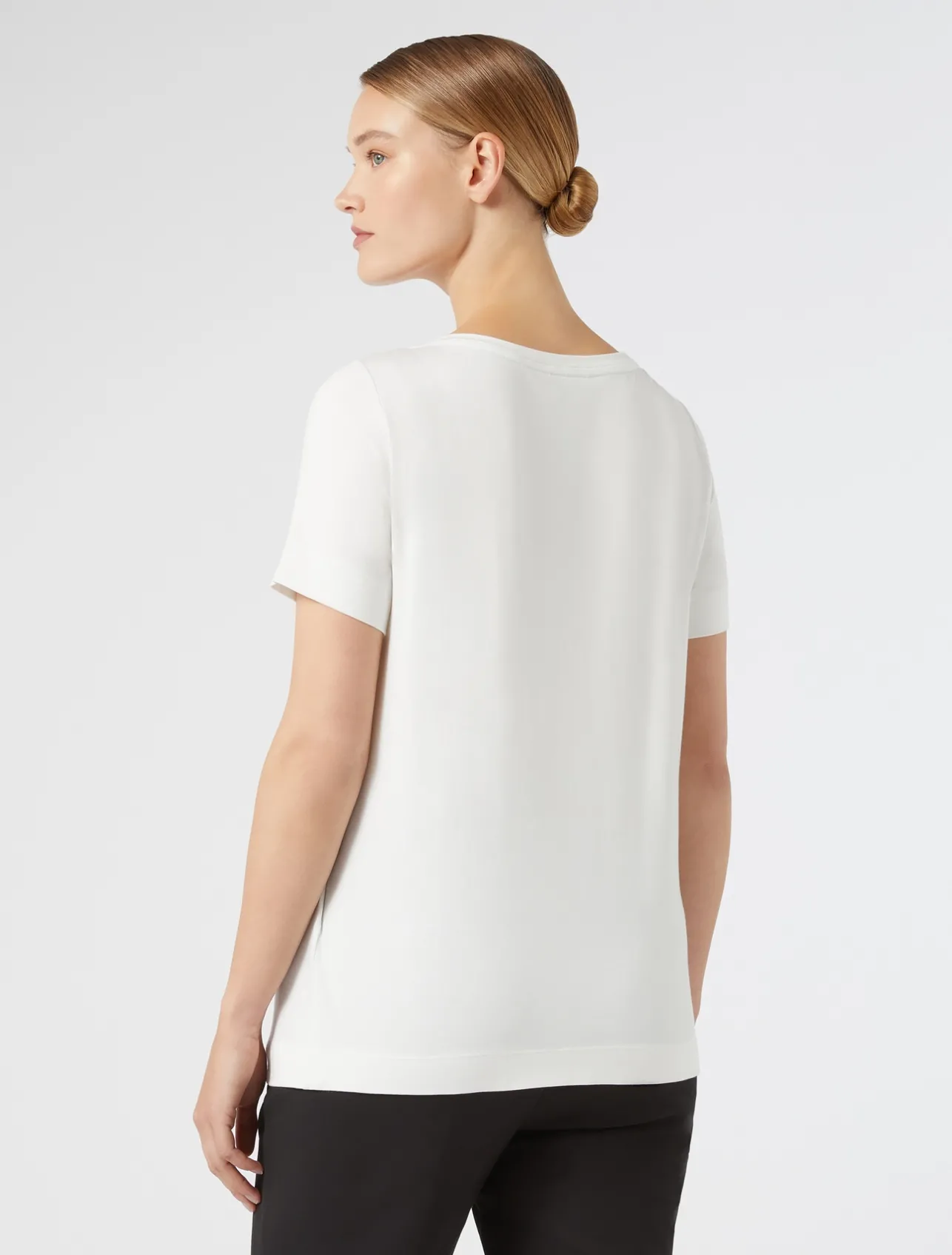 Outlet Marina Rinaldi Stretch jersey T-shirt IVORY