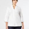 Clearance Marina Rinaldi Stretch poplin shirt OPTICALWHITE