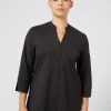 Discount Marina Rinaldi Stretch poplin shirt BLACK