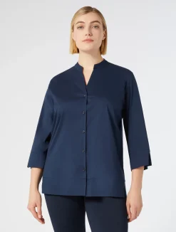 Hot Marina Rinaldi Stretch poplin shirt MIDNIGHTBLUE