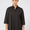 Hot Marina Rinaldi Stretch poplin shirt BLACK