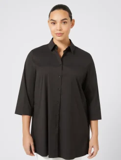 Hot Marina Rinaldi Stretch poplin shirt BLACK