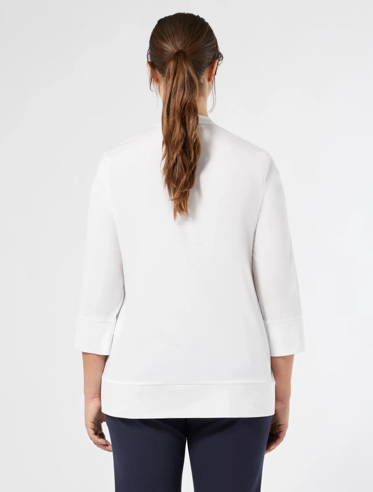 Clearance Marina Rinaldi Stretch poplin shirt OPTICALWHITE