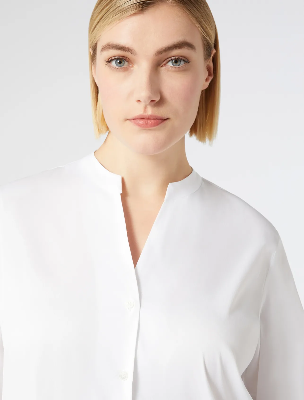 Clearance Marina Rinaldi Stretch poplin shirt OPTICALWHITE