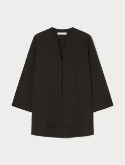 Discount Marina Rinaldi Stretch poplin shirt BLACK