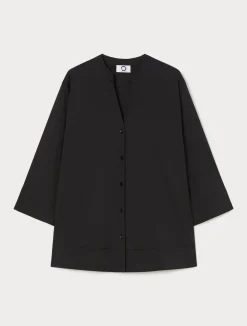 Discount Marina Rinaldi Stretch poplin shirt BLACK