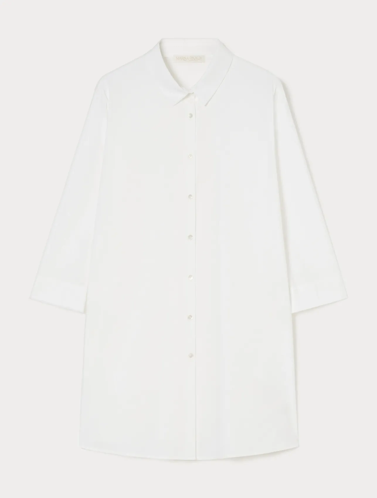 Online Marina Rinaldi Stretch poplin shirt OPTICALWHITE