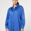 Hot Marina Rinaldi Stretch satin shirt CHINABLUE