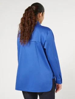 Hot Marina Rinaldi Stretch satin shirt CHINABLUE