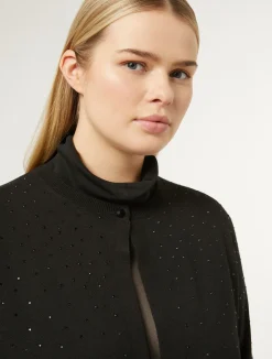 Discount Marina Rinaldi Stretch viscose cardigan BLACK