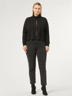 Discount Marina Rinaldi Stretch viscose cardigan BLACK