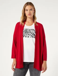 Clearance Marina Rinaldi Stretch viscose crepe cardigan RED
