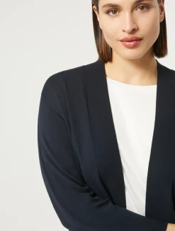 Sale Marina Rinaldi Stretch viscose crepe cardigan ULTRAMARINE