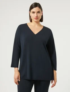 Hot Marina Rinaldi Stretch viscose crepe sweater ULTRAMARINE