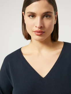 Hot Marina Rinaldi Stretch viscose crepe sweater ULTRAMARINE