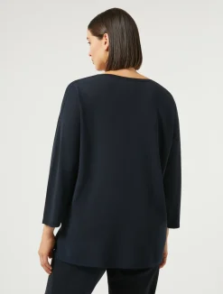 Hot Marina Rinaldi Stretch viscose crepe sweater ULTRAMARINE