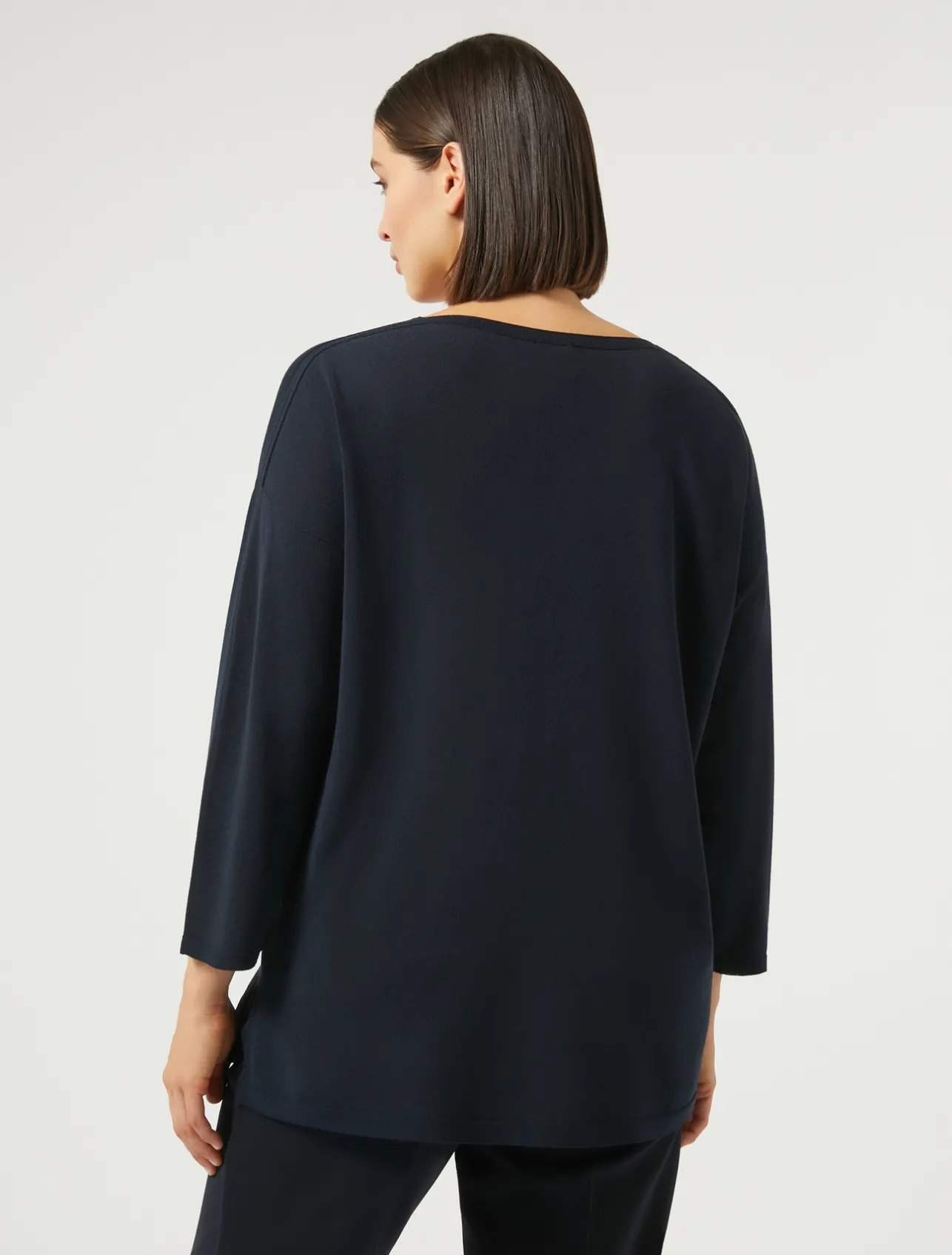 Hot Marina Rinaldi Stretch viscose crepe sweater ULTRAMARINE