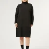 Outlet Marina Rinaldi Stretch viscose dress BLACK