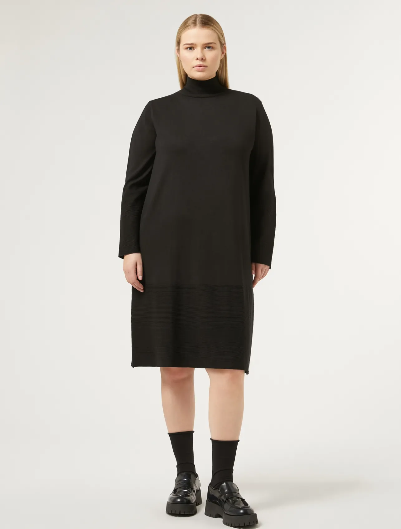 Outlet Marina Rinaldi Stretch viscose dress BLACK