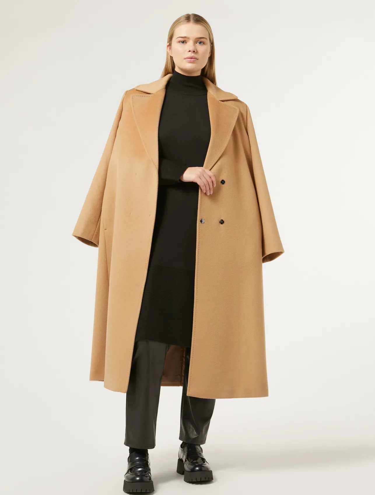 Outlet Marina Rinaldi Stretch viscose dress BLACK