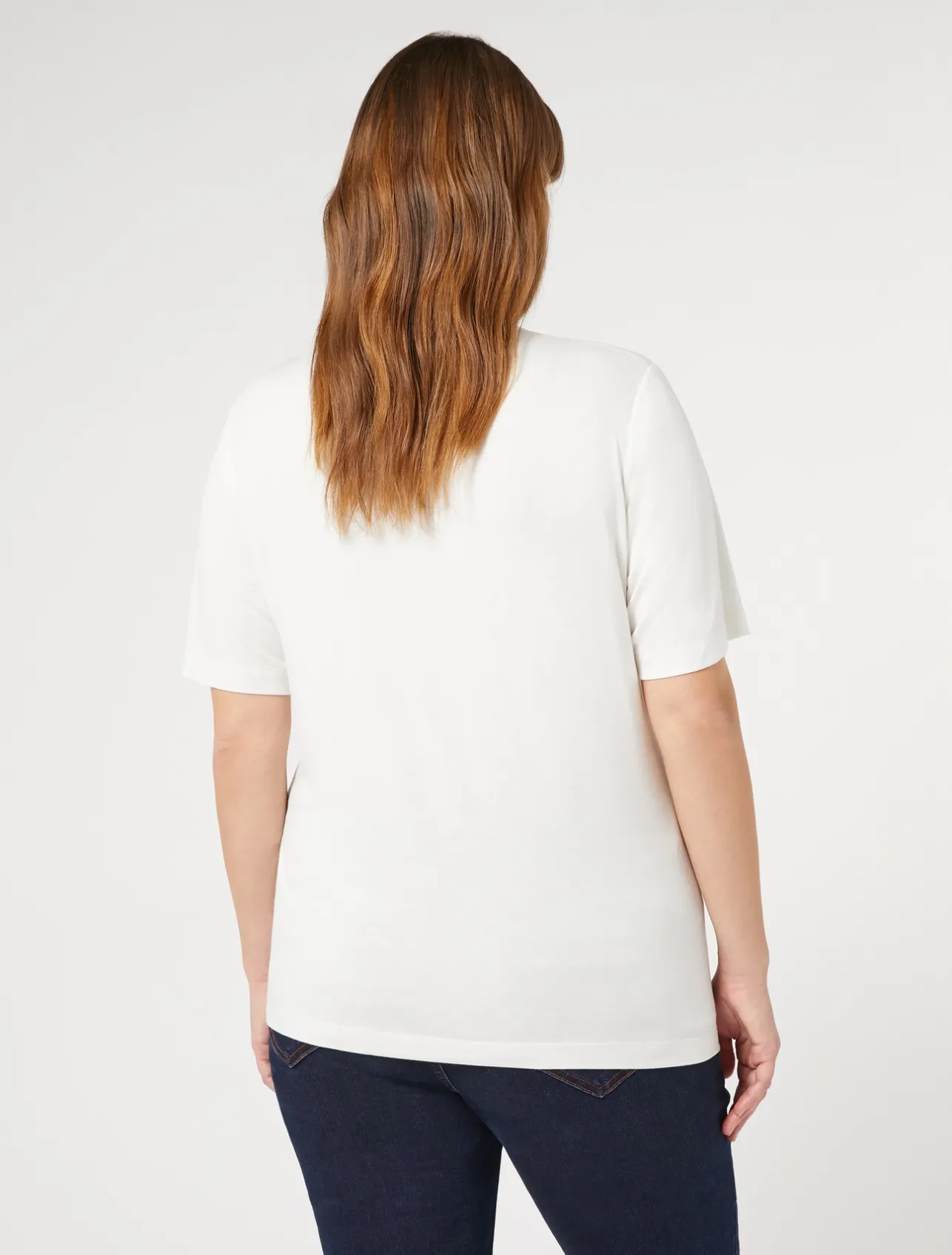 Best Marina Rinaldi Stretch viscose jersey T-shirt WHITE