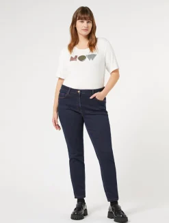 Best Marina Rinaldi Stretch viscose jersey T-shirt WHITE
