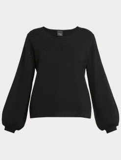 Fashion Marina Rinaldi Stretch viscose jumper BLACK