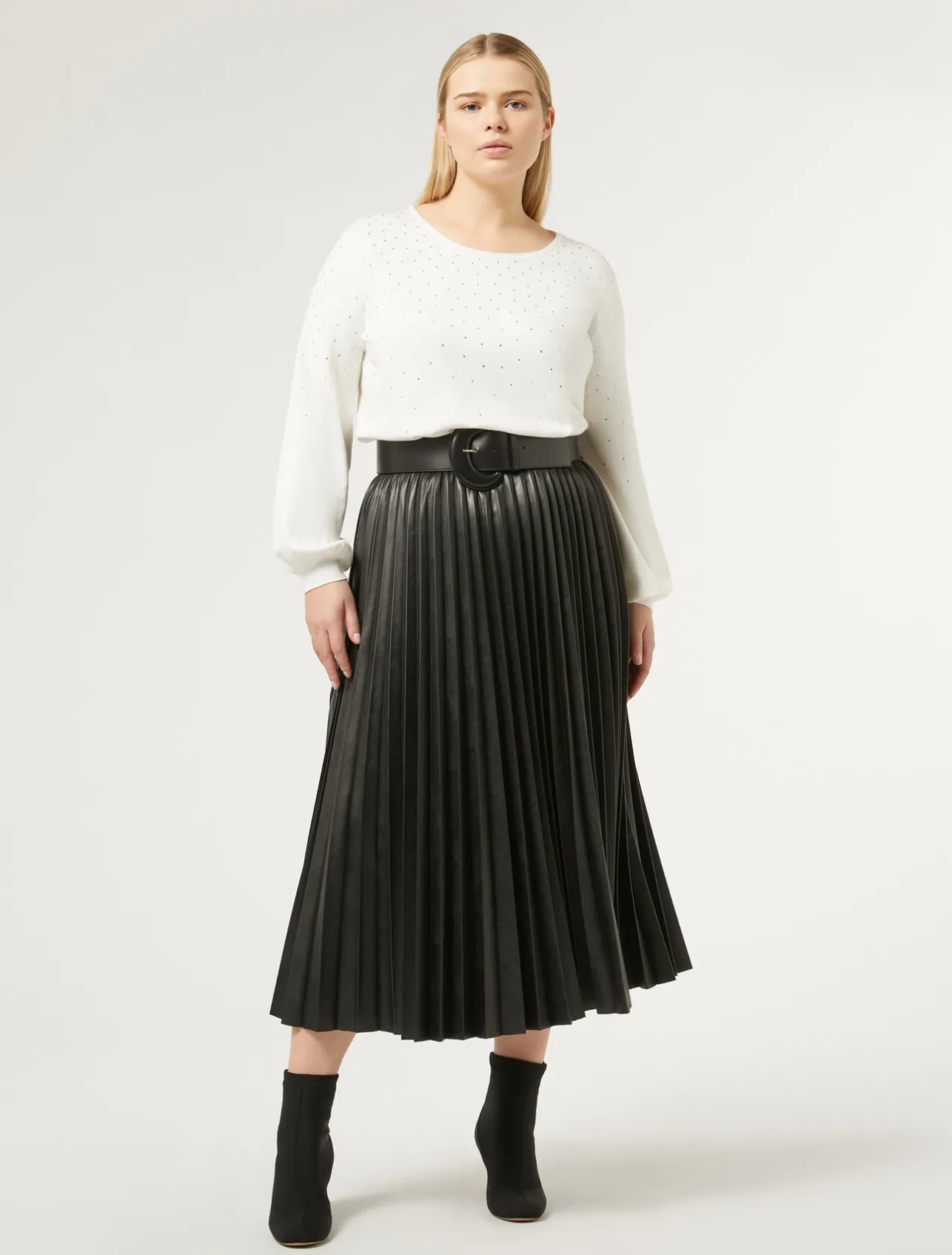 Hot Marina Rinaldi Stretch viscose jumper WHITE