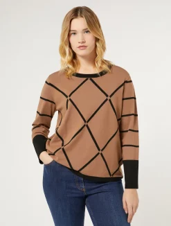 Hot Marina Rinaldi Stretch viscose sweater BISCUIT