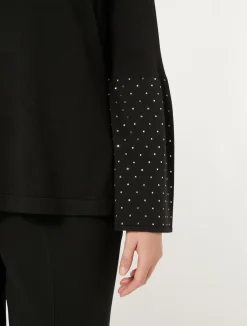 Discount Marina Rinaldi Stretch viscose sweater BLACK
