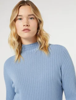 Online Marina Rinaldi Stretch viscose sweater LIGHTBLUE