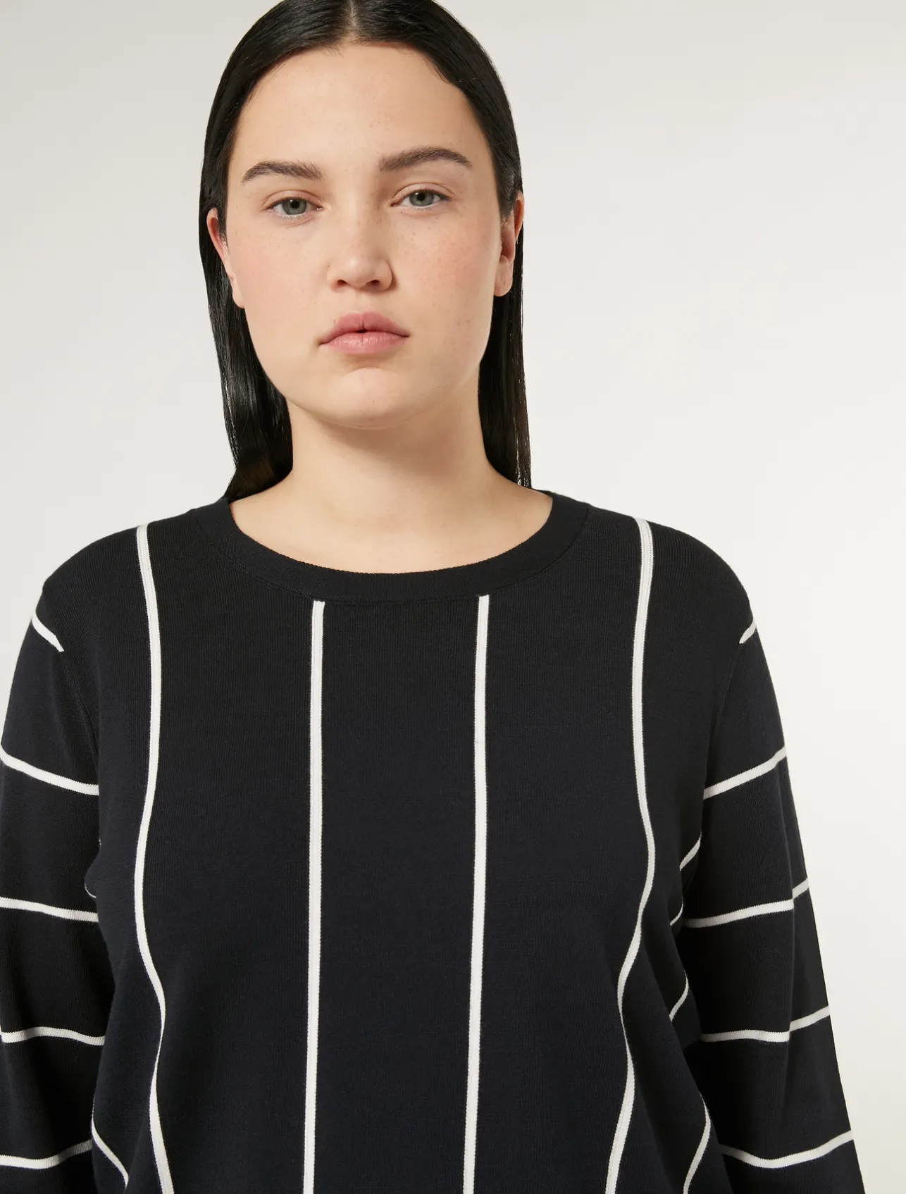 Outlet Marina Rinaldi Stretch viscose sweater ULTRAMARINE
