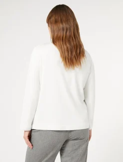 Hot Marina Rinaldi Stretch viscose sweater WHITE