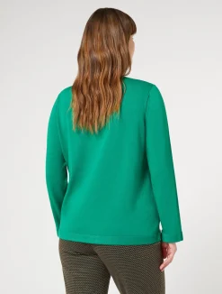 Discount Marina Rinaldi Stretch viscose sweater EMERALD