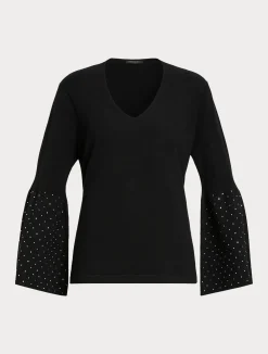 Discount Marina Rinaldi Stretch viscose sweater BLACK