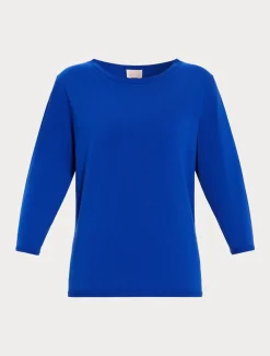 Fashion Marina Rinaldi Stretch viscose sweater CORNFLOWERBLUE