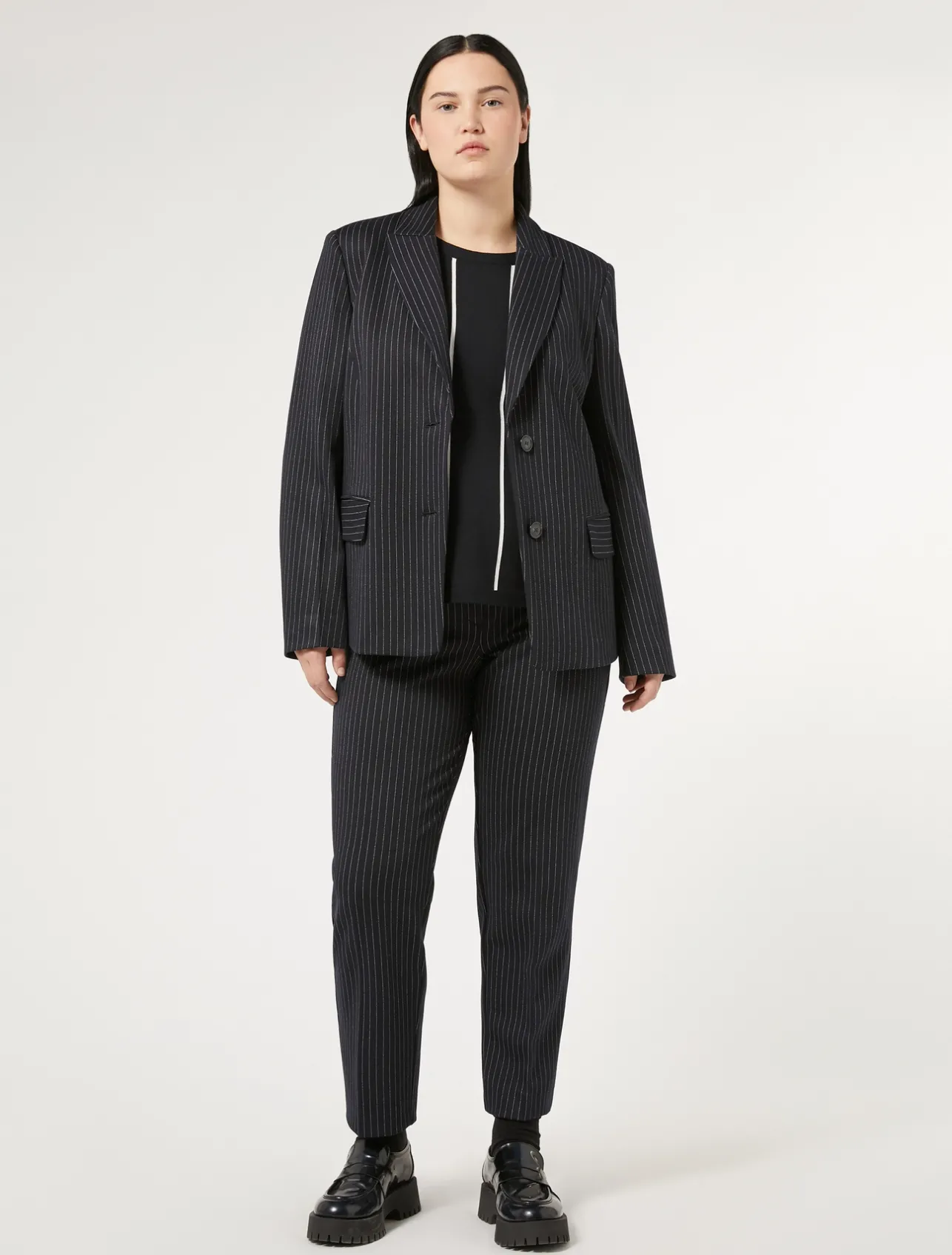 Outlet Marina Rinaldi Stretch viscose sweater ULTRAMARINE