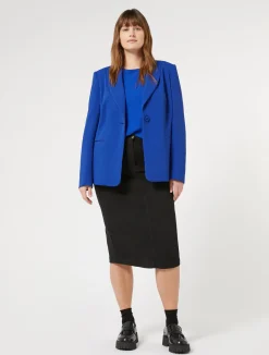 Fashion Marina Rinaldi Stretch viscose sweater CORNFLOWERBLUE