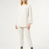 Fashion Marina Rinaldi Stretch viscose trousers IVORY