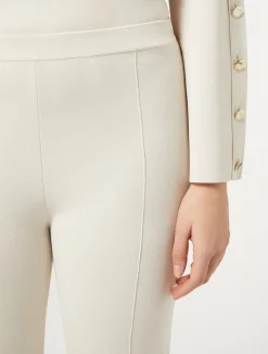 Fashion Marina Rinaldi Stretch viscose trousers IVORY