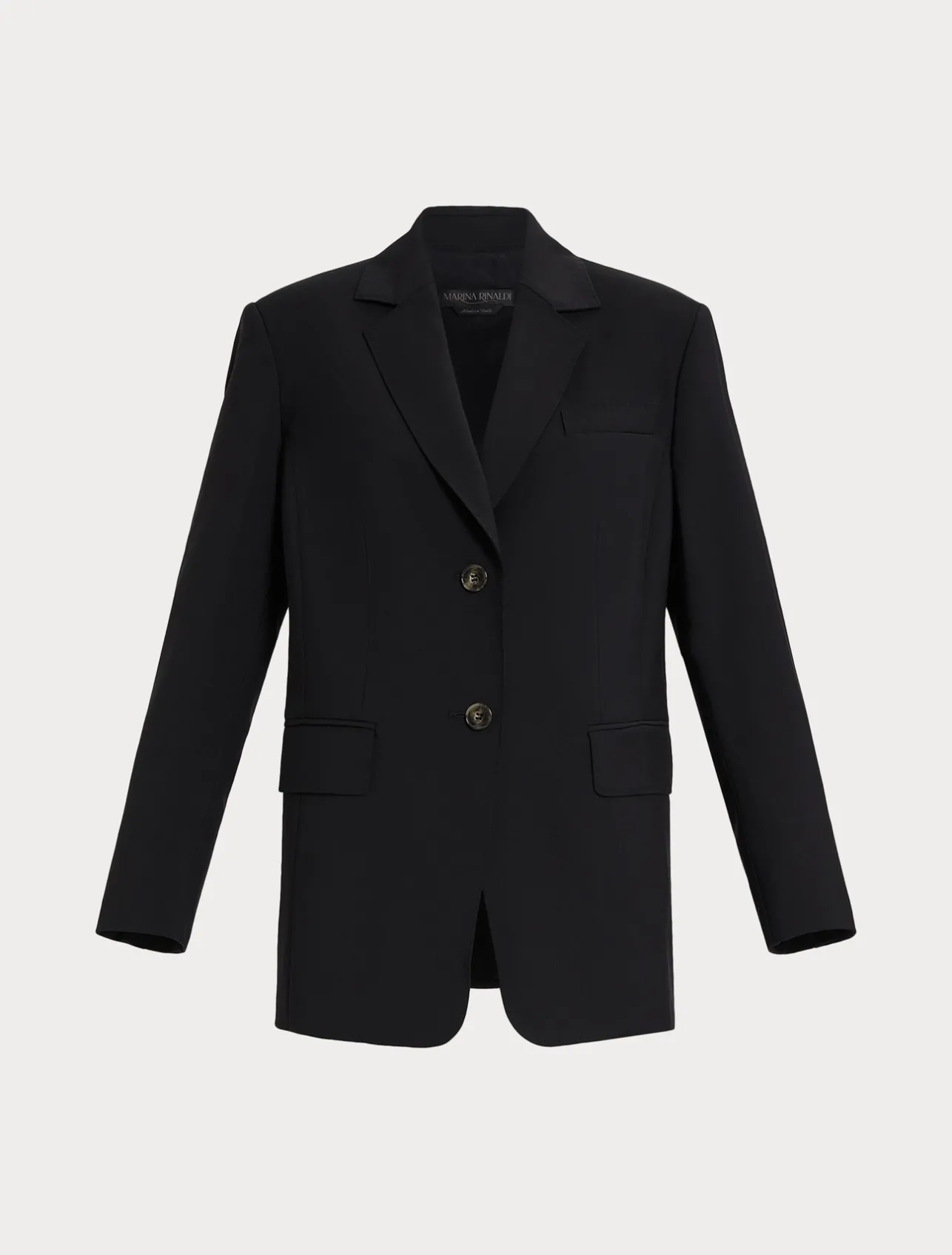 Clearance Marina Rinaldi Stretch wool canvas blazer BLACK