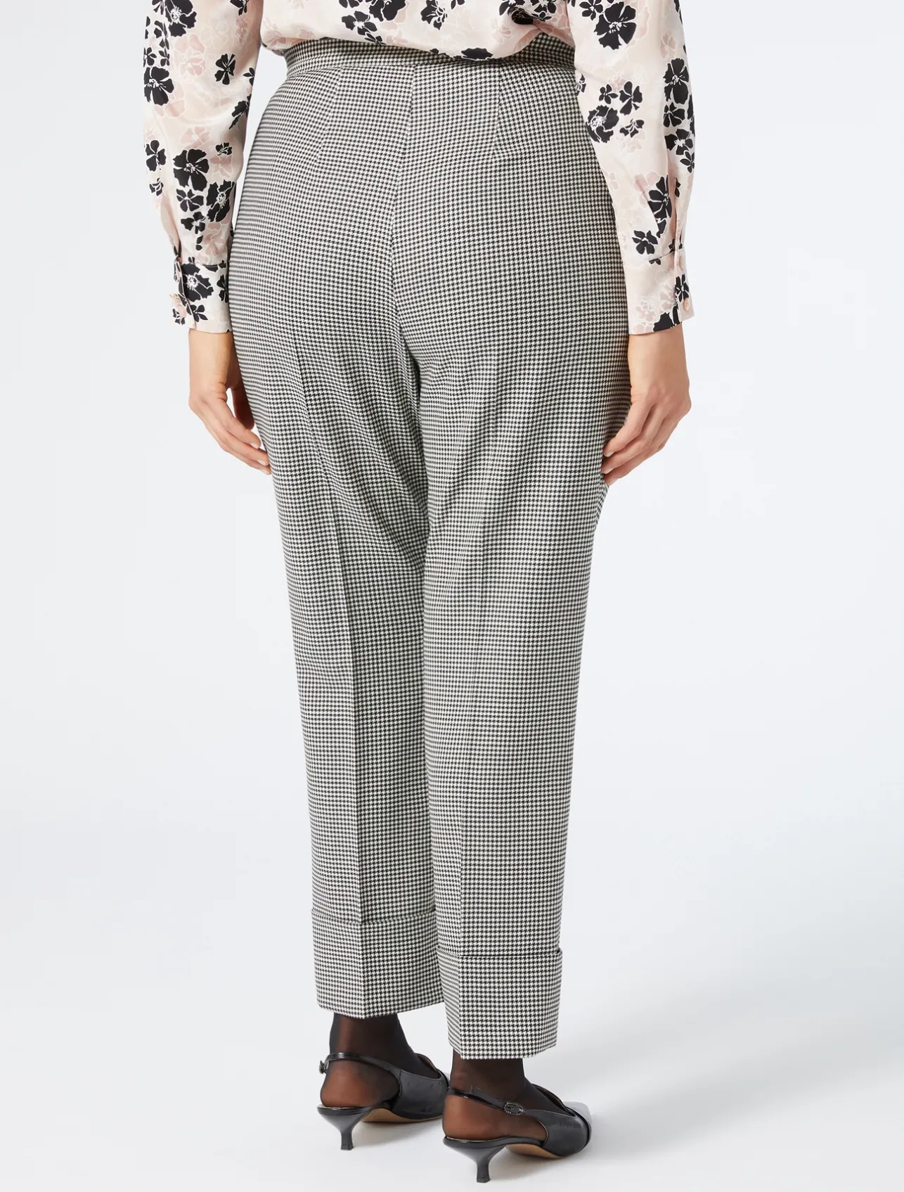 Hot Marina Rinaldi Stretch wool twill trousers BLACKWHITE