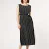 Clearance Marina Rinaldi Sunray-pleated long dress BLACKWHITE