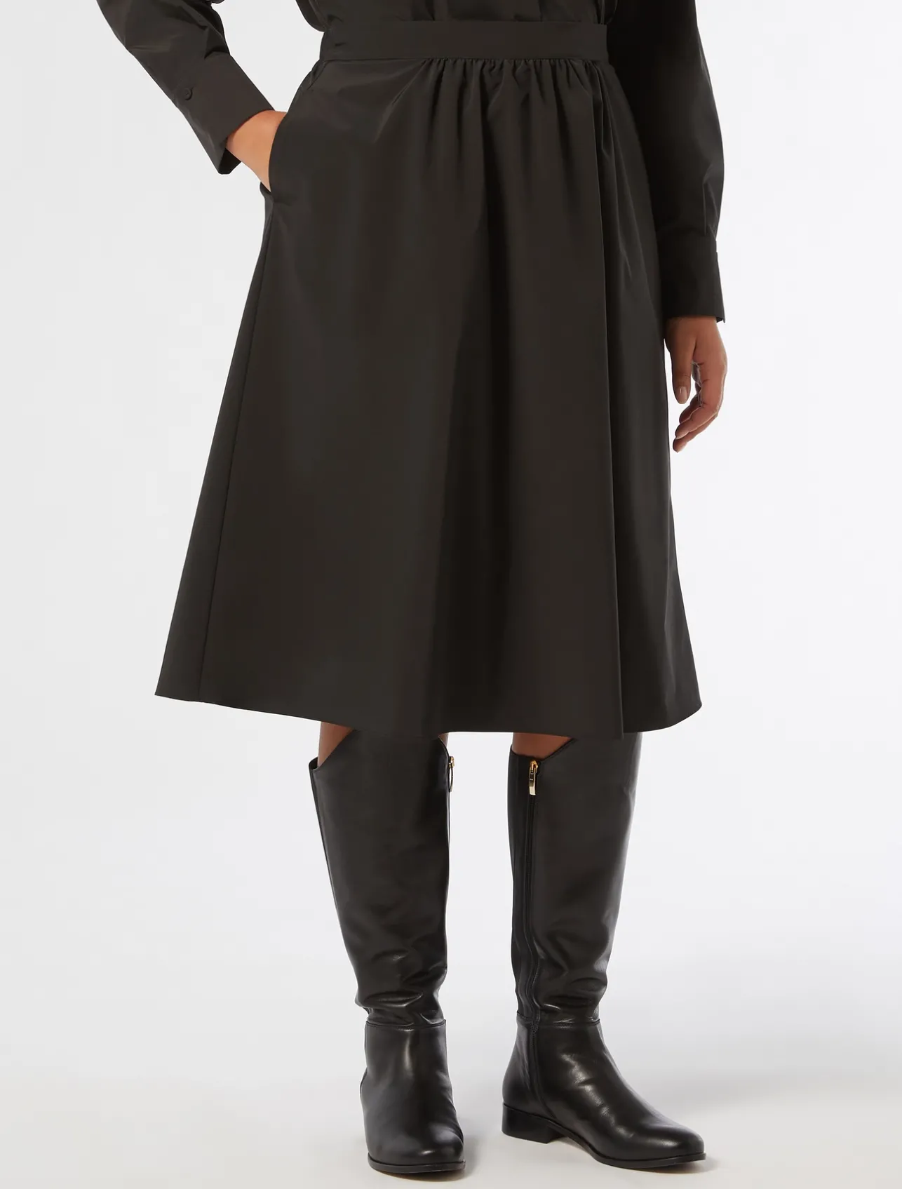 Sale Marina Rinaldi Taffeta skirt BLACK
