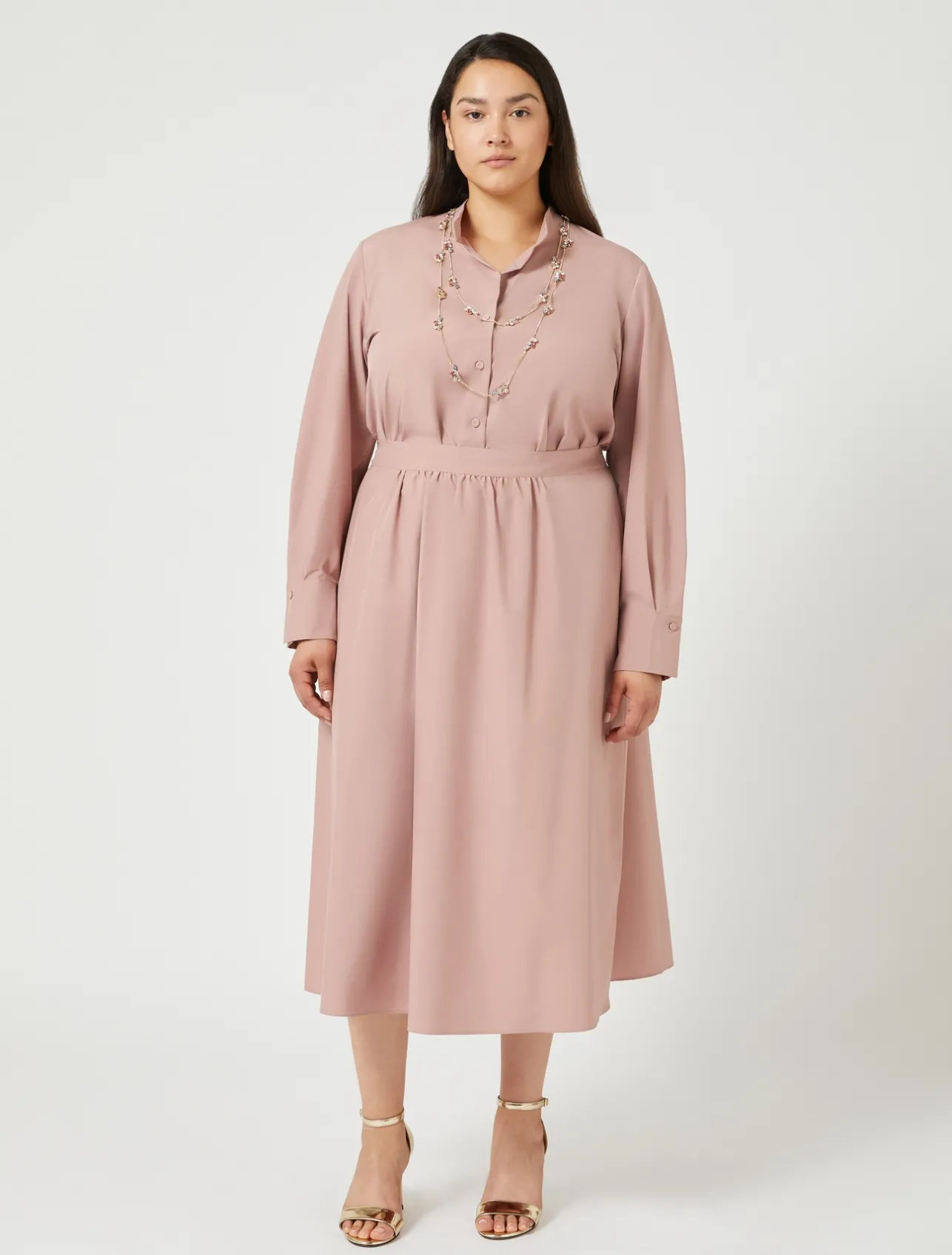 Best Marina Rinaldi Taffeta skirt ANTIQUEROSE