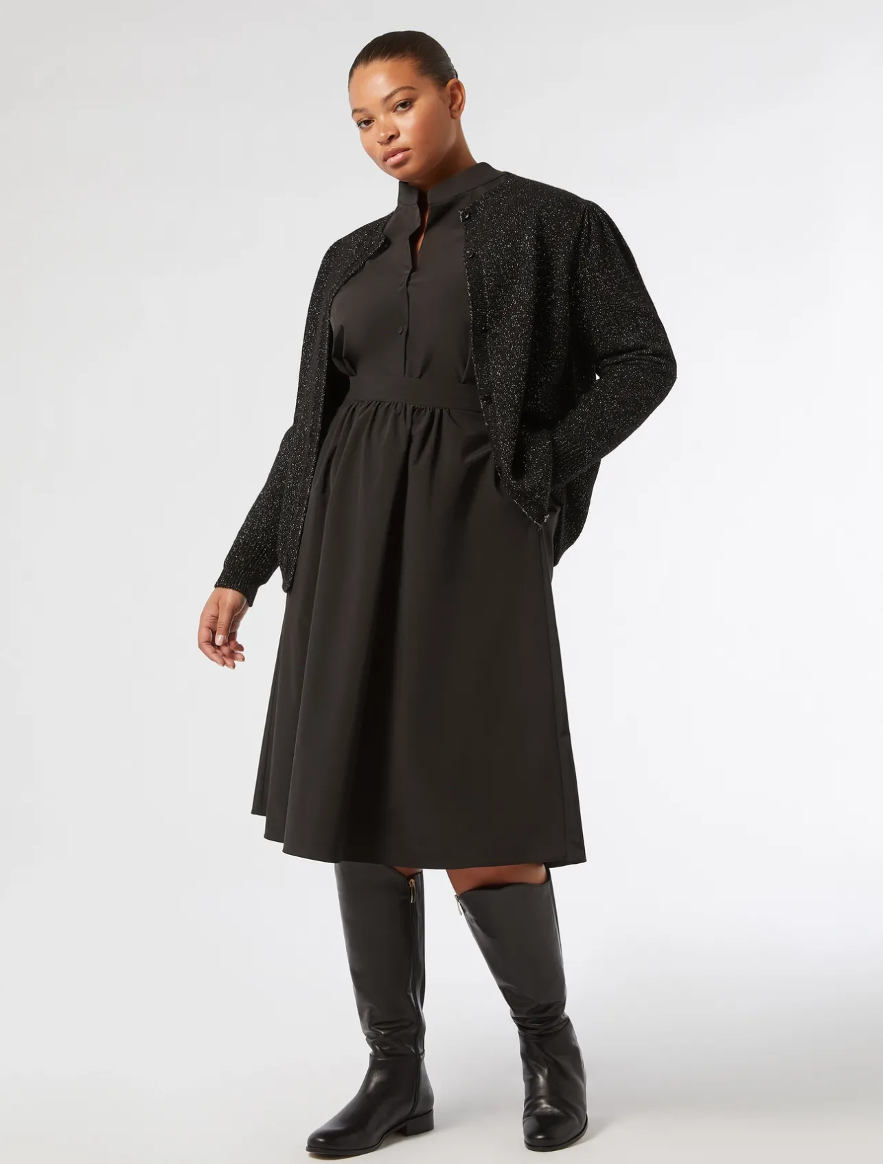 Sale Marina Rinaldi Taffeta tunic BLACK