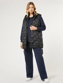 Fashion Marina Rinaldi Technical fabric gilet ULTRAMARINE